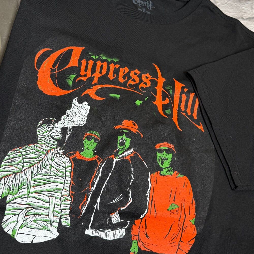 Cypress Hill Men's XL T-Shirt Halloween B-Real Sen Dog DJ Muggs 2021 Monsters